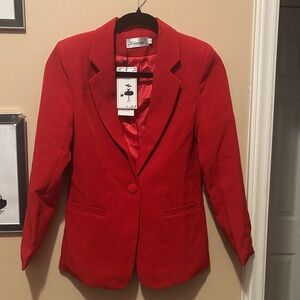 Shuxing Vibrant Red Blazer